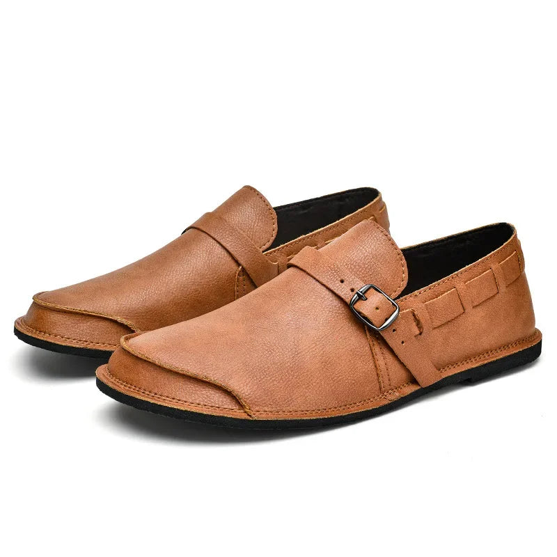 Lorenzo | Buckled Leather Loafers