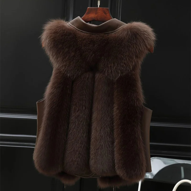 Rosella Stylish faux fur vest for women