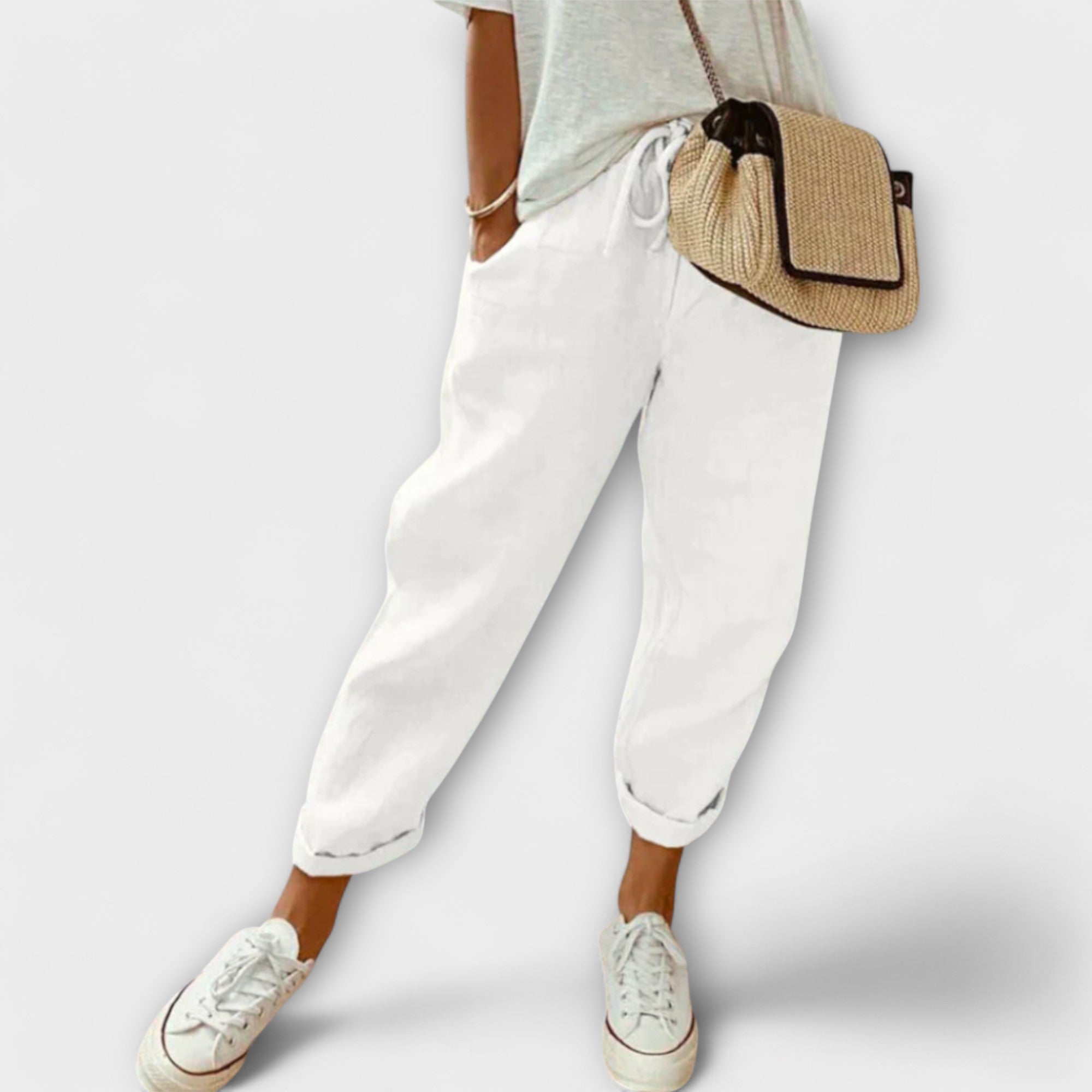 Fashionable and Casual Linen Trousers