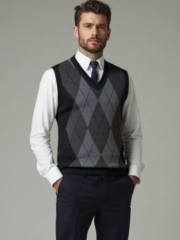 Academic Essential Knit Vest for Men