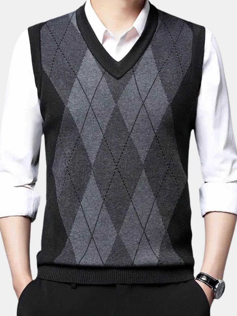 Academic Essential Knit Vest for Men