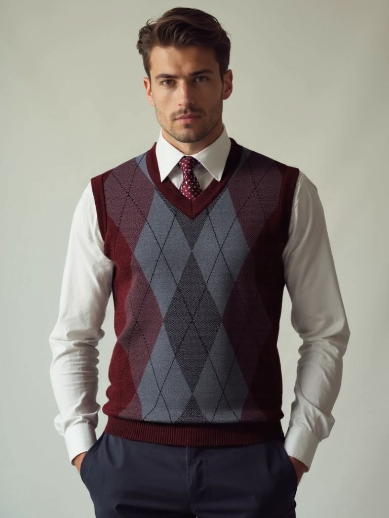 Academic Essential Knit Vest for Men