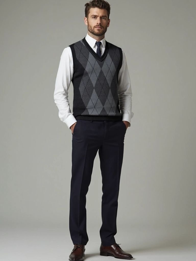 Academic Essential Knit Vest for Men