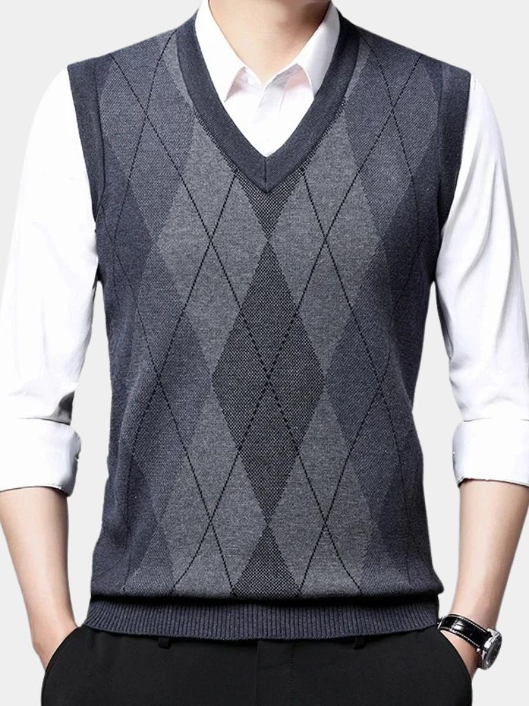 Academic Essential Knit Vest for Men