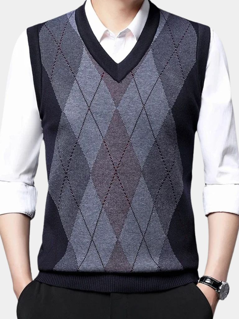 Academic Essential Knit Vest for Men