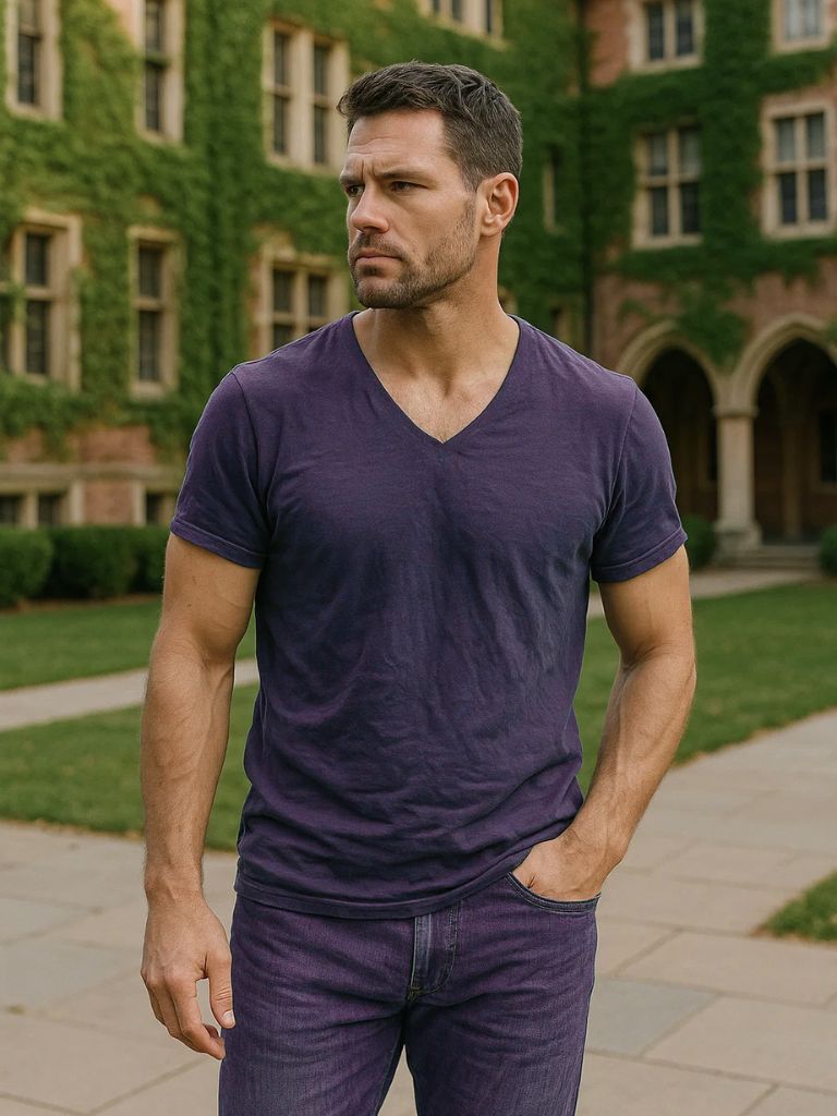 Albo Classic Linen V Neck T-Shirt – Cross & Crown