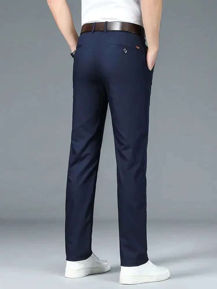 Bamboo Fiber Minimalist Straight Trousers for Men