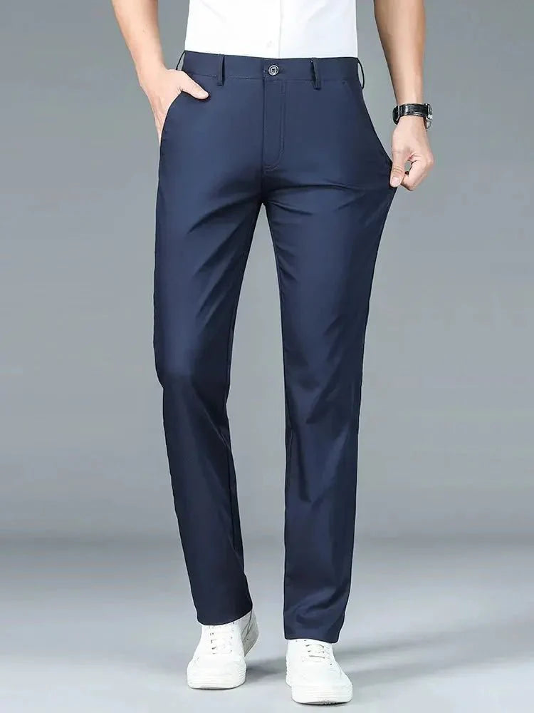 Bamboo Fiber Minimalist Straight Trousers for Men