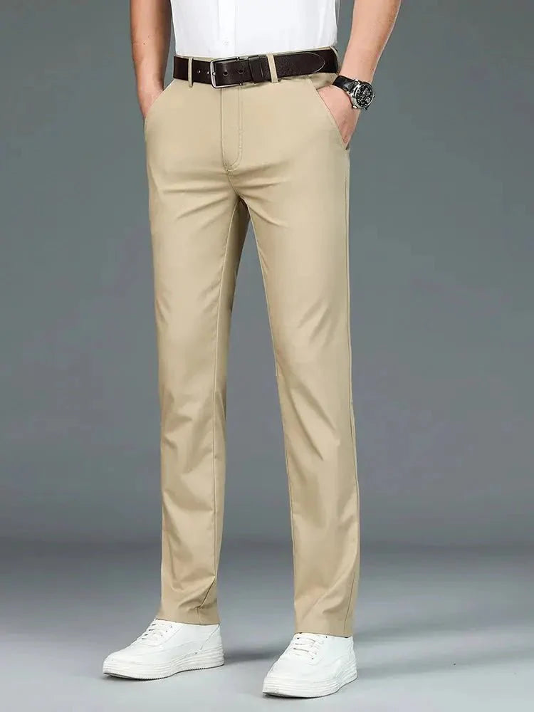 Bamboo Fiber Minimalist Straight Trousers for Men