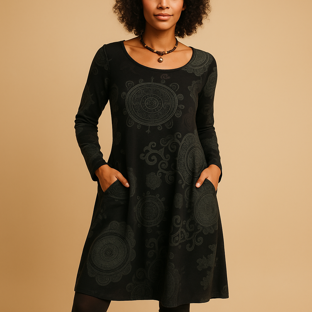 Bohemian maxi dress with pockets for women | Willow