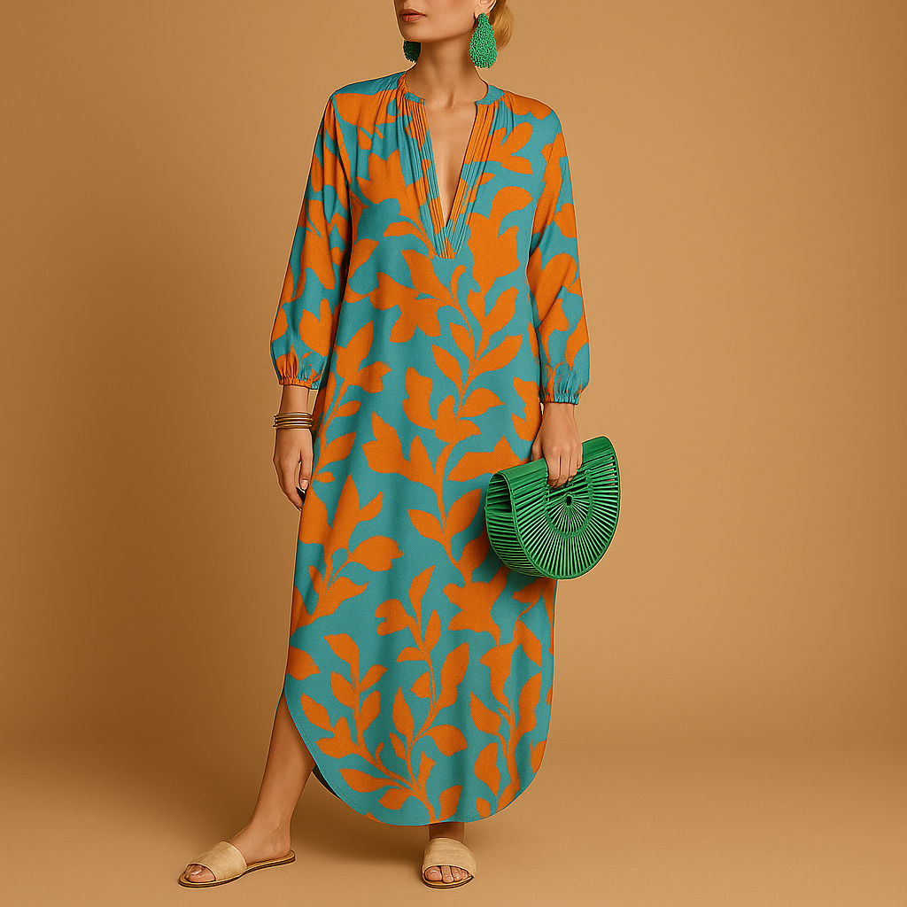 Boho long sleeve maxi dress for women | Willow