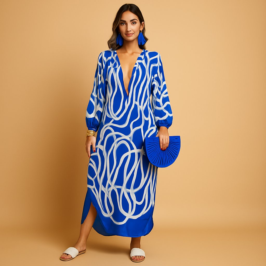 Boho long sleeve maxi dress for women | Willow