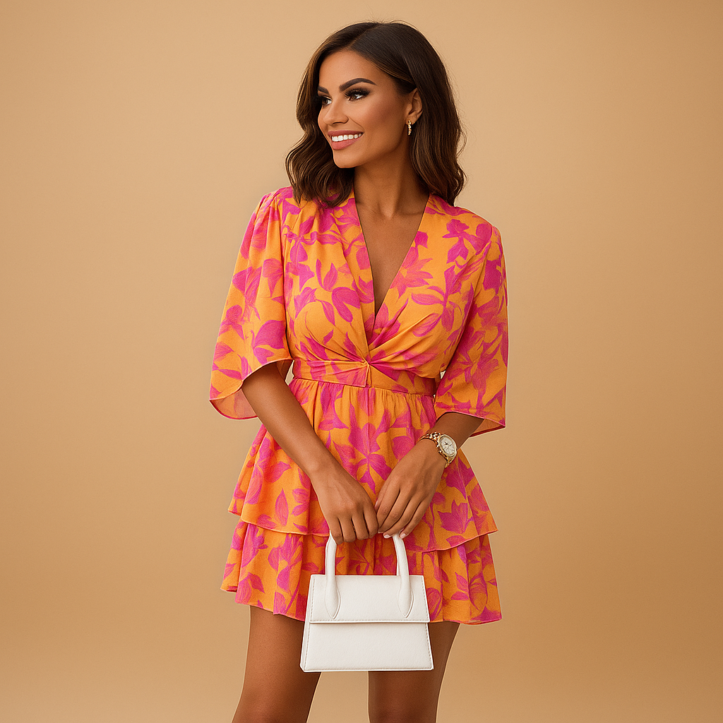 Boho mini dress for women with unique patterns | Linde