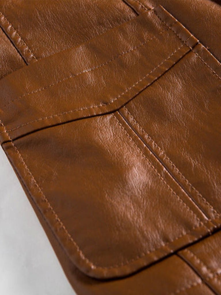 Bold Caramel Leather Jacket for Men