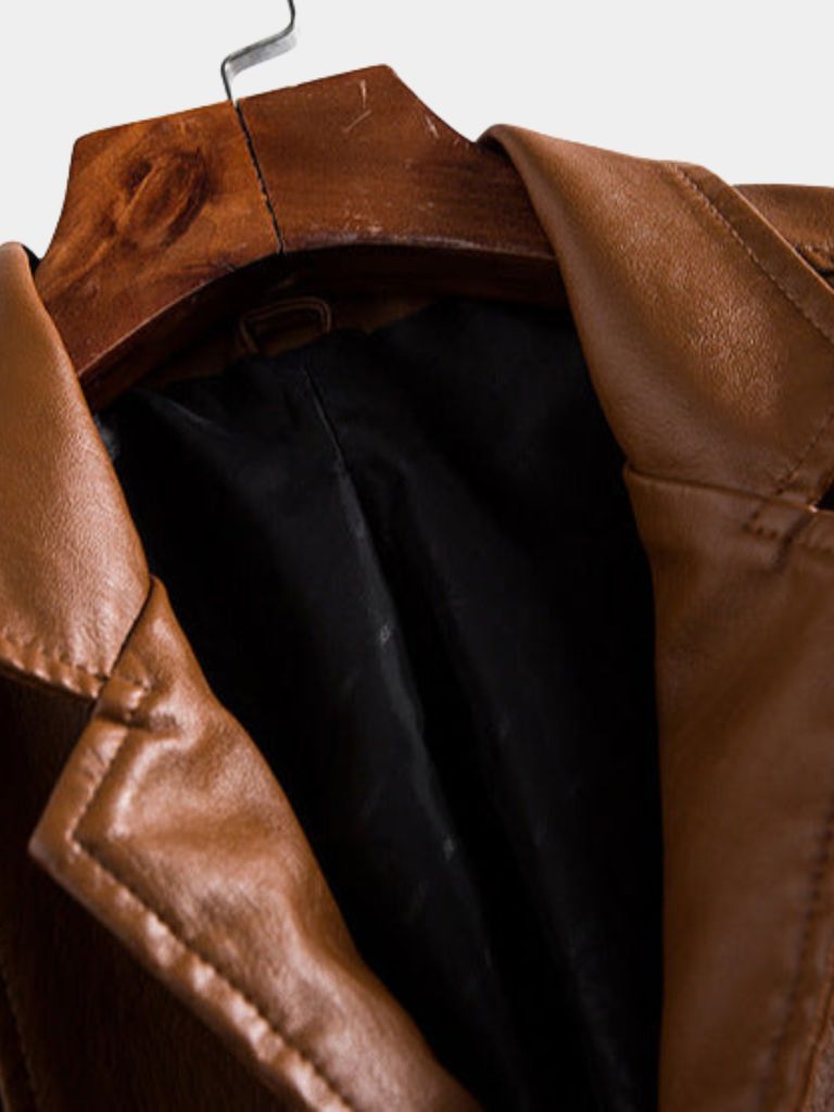 Bold Caramel Leather Jacket for Men