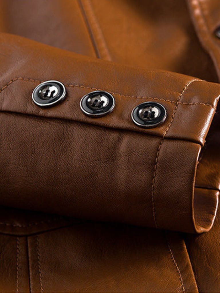 Bold Caramel Leather Jacket for Men