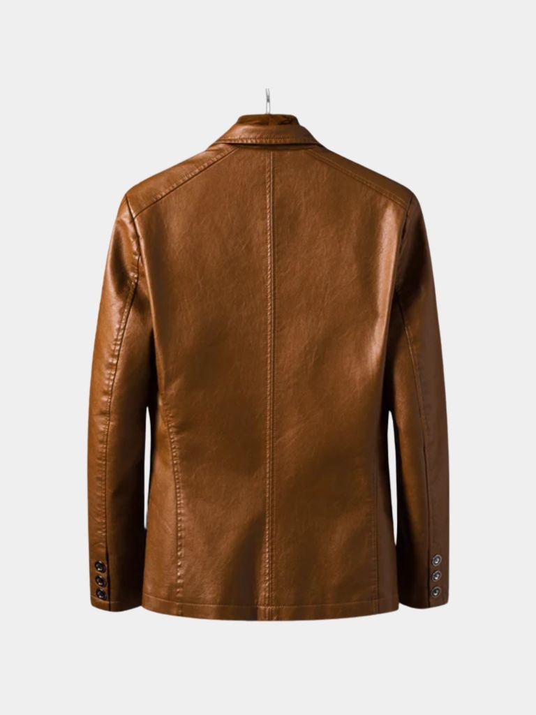 Bold Caramel Leather Jacket for Men