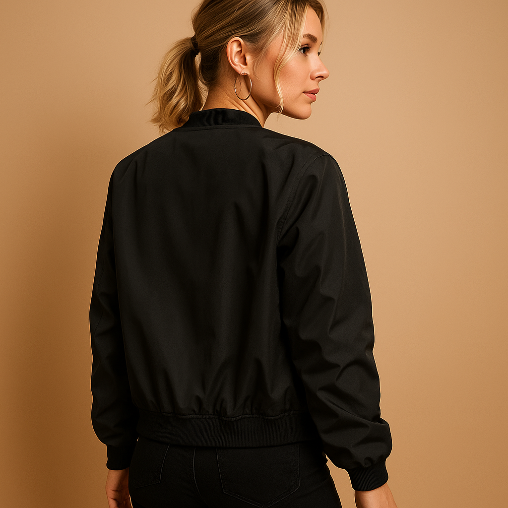 Bomber jacket with ribbed cuffs for women | Yara