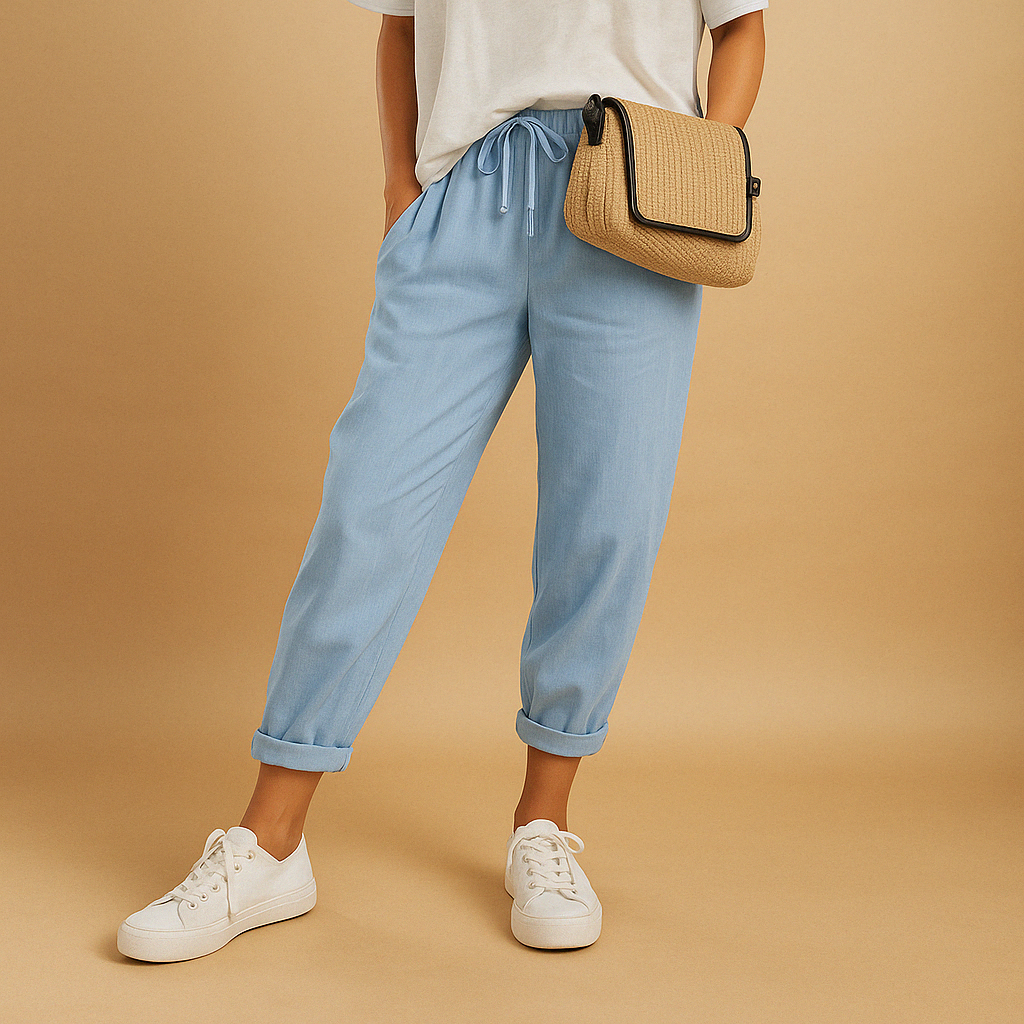 Breathable wide leg summer pants for women | Sienna
