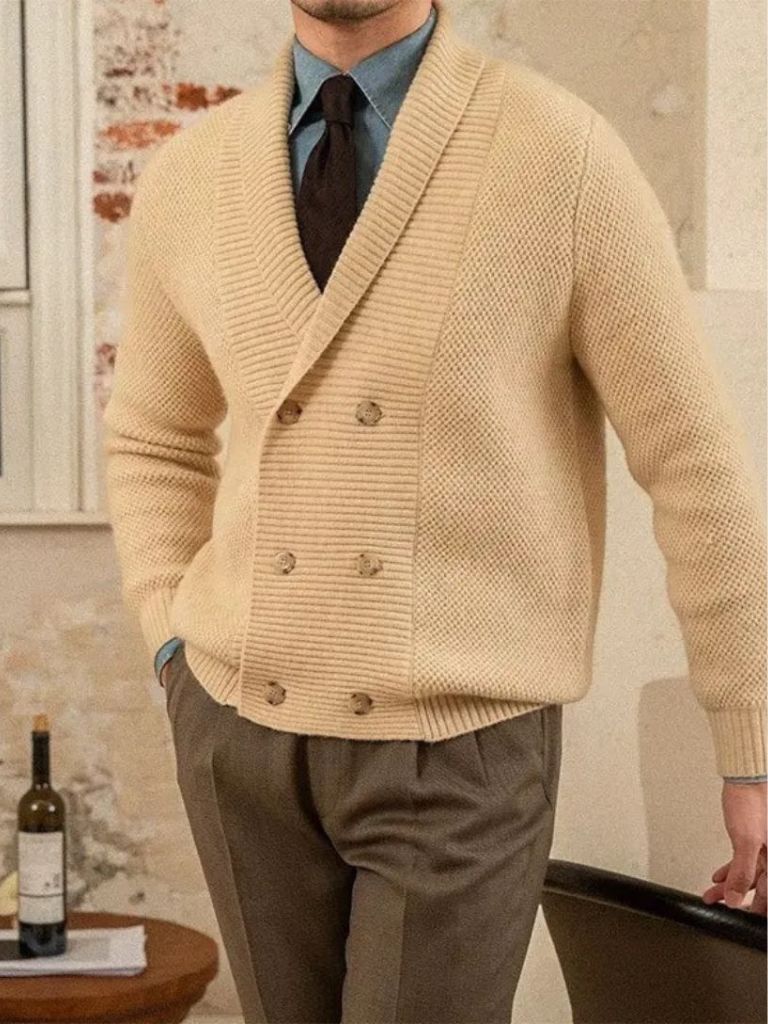 British Elegant Knit Cardigan for Men