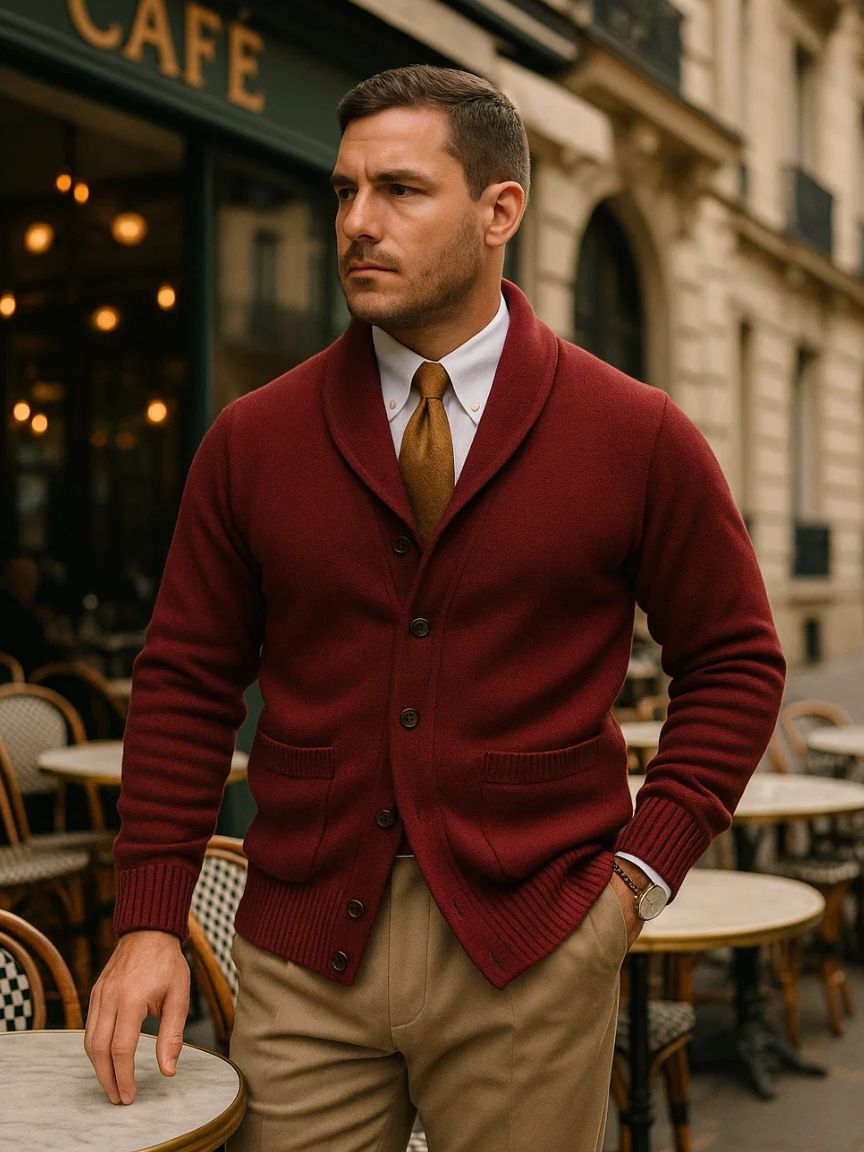 British Knit Cardigan for Men