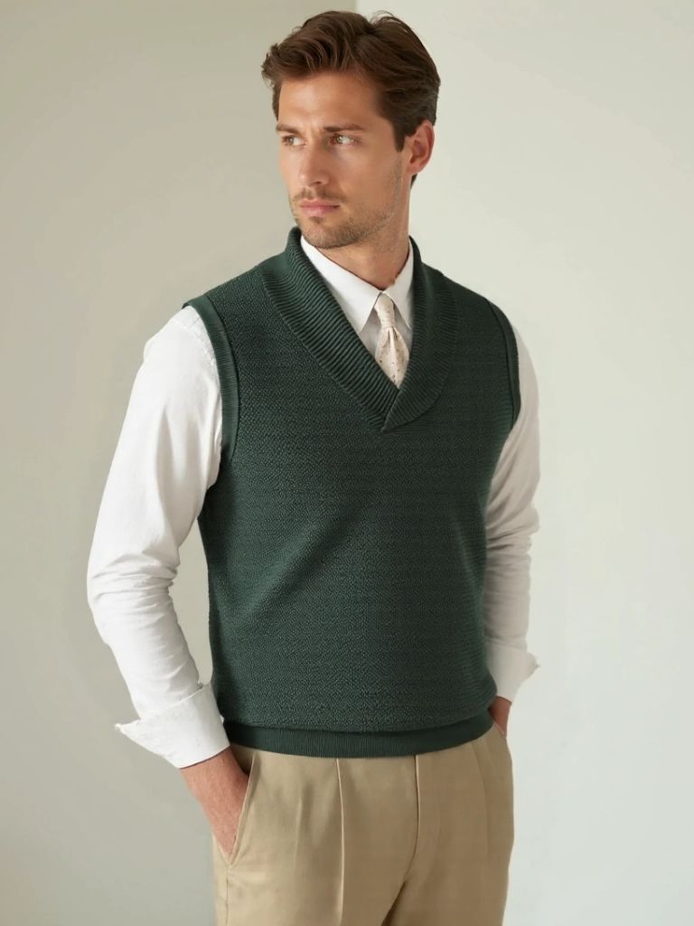 British Knit Vest Waistcoat for Men