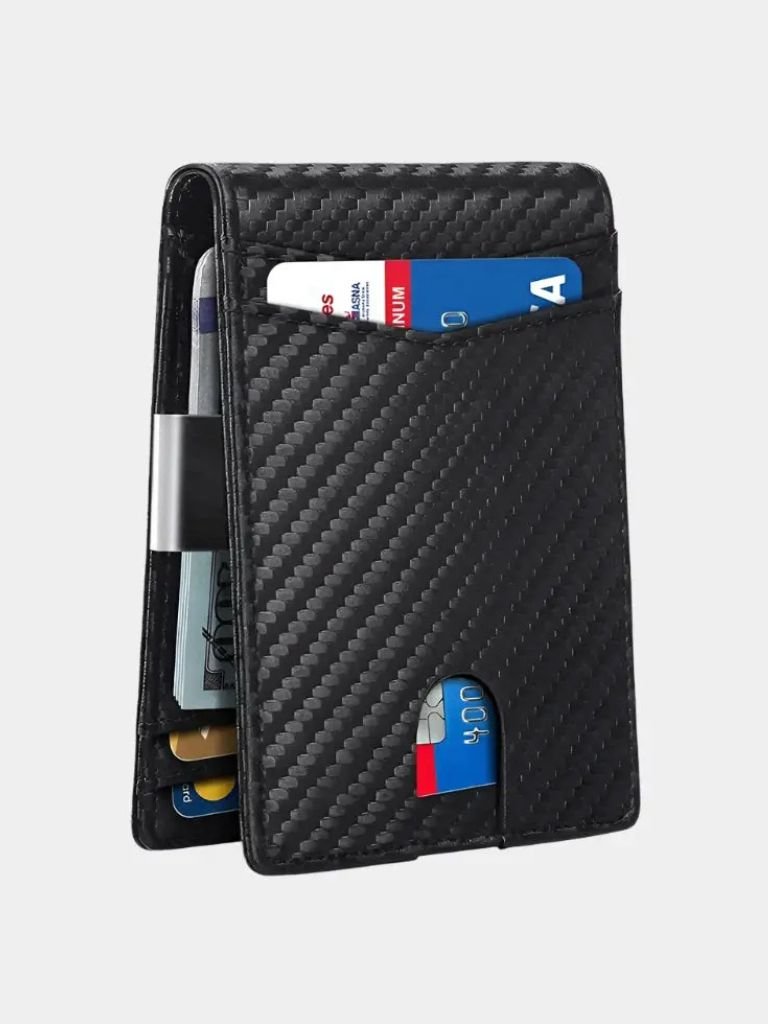 Carbon Fiber Anti RFID Minimalist Wallet for Men