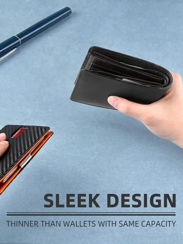 Carbon Fiber Anti RFID Minimalist Wallet for Men