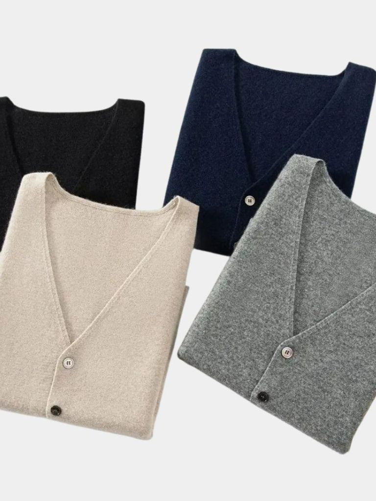 Cashmere Cardigan Vest for Men