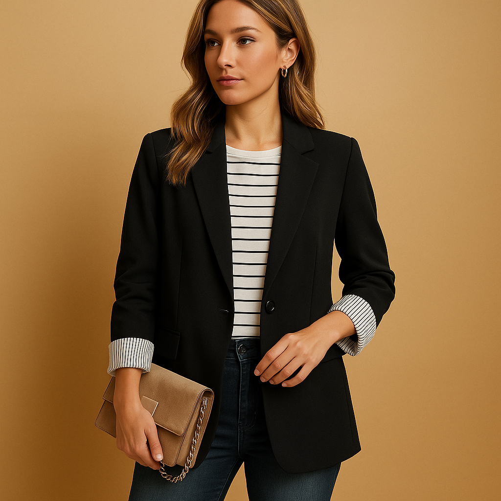 Casual blazer with long sleeves for women | Ivy