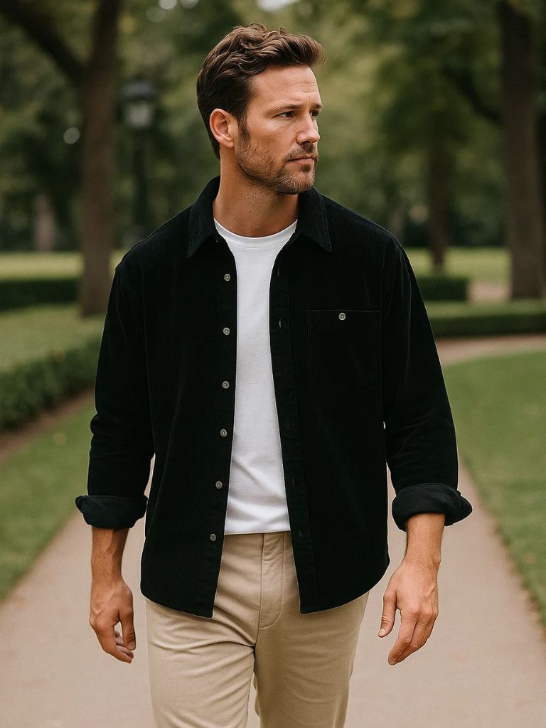 Casual Corduroy Shirt for Men