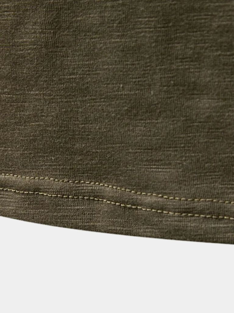 Casual Henley Neck Long Sleeve T-Shirt for Men