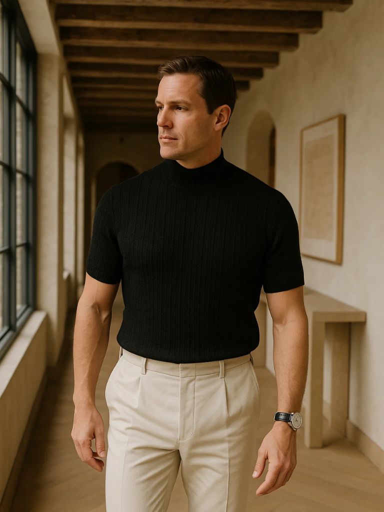 Casual Knit T-Shirt for Men