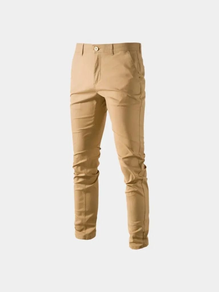 Casual Slim Fit Trousers Nude for Men
