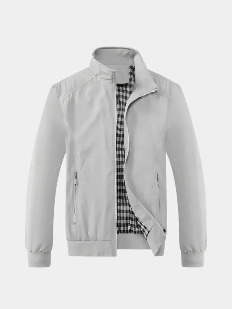 Casual Solid Bomber Jacket for Men
