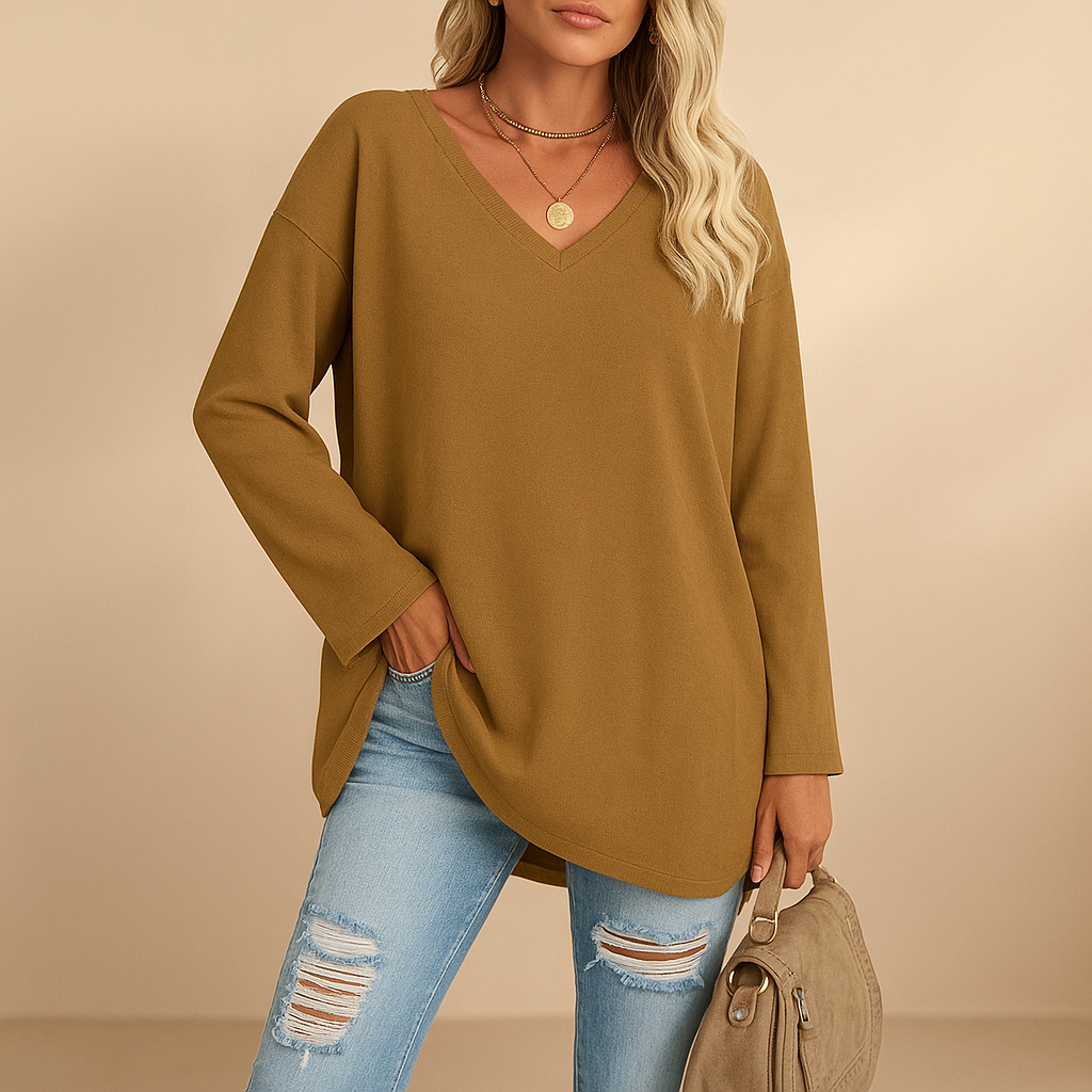 Casual summer top with short sleeves for women | Isla