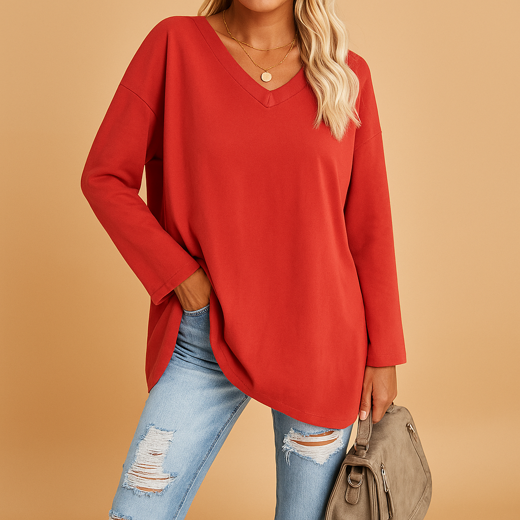 Casual summer top with short sleeves for women | Isla