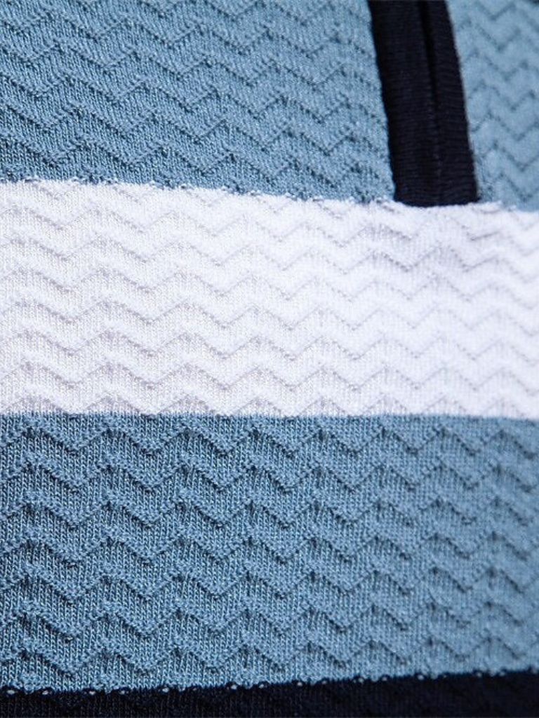 Classic Fit Quarter Zip Business Casual Short Sleeves Polo for Men