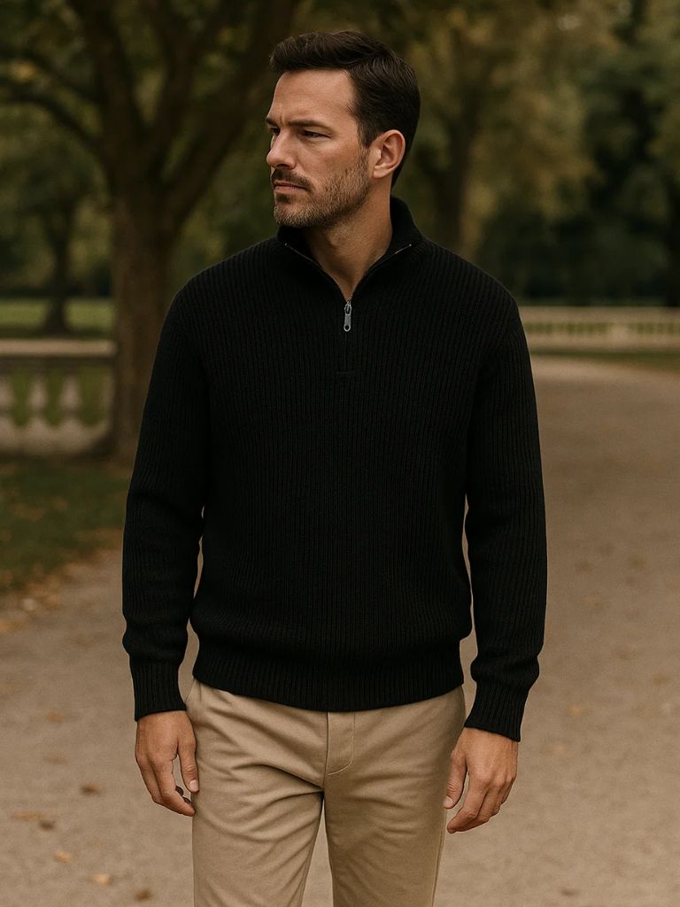 Classic Highland Quarter-Zip Sweater for Men