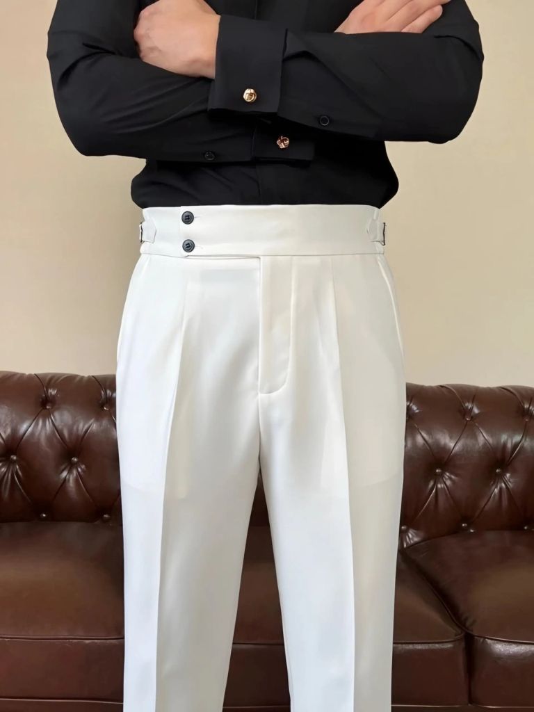 Classic Italia Sidetab Elastic Trousers for Men