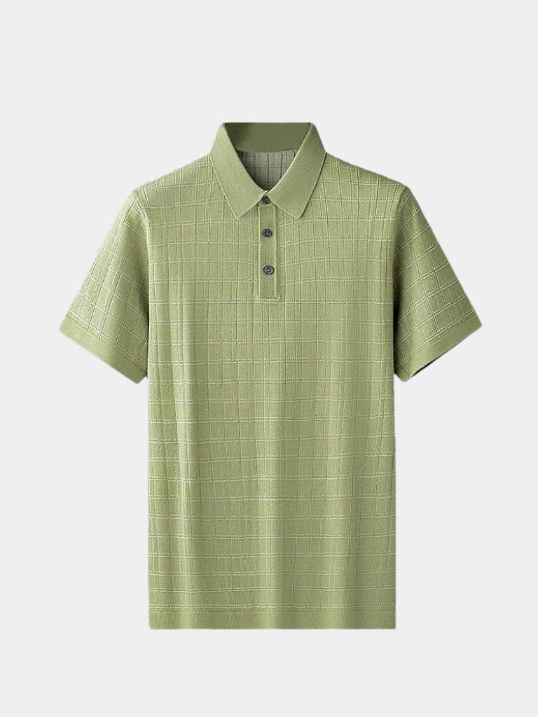 Classic Noir Knit Polo Shirt - Cross & Crown