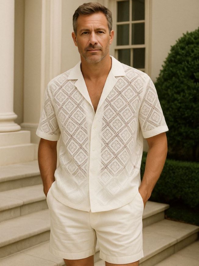 Coastal Reverie Summer Polo for Men