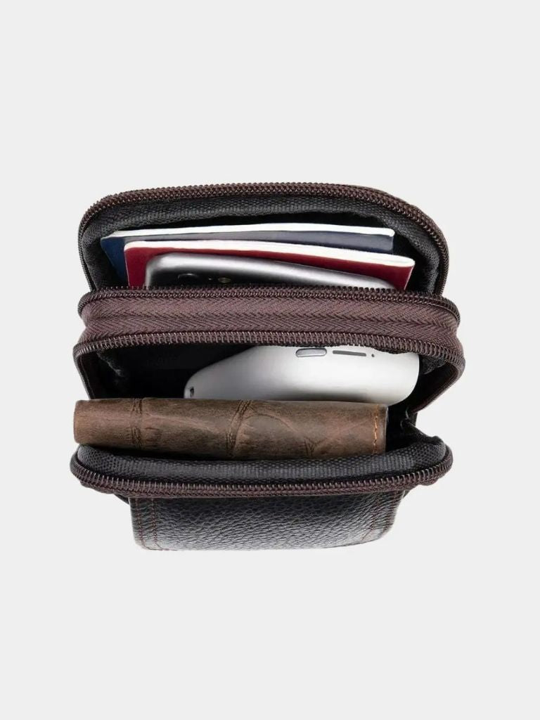 Compact Voyager Shoulder Bag for Men