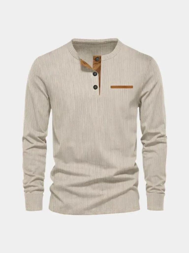 Corduroy Long Sleeve T-Shirt for Men