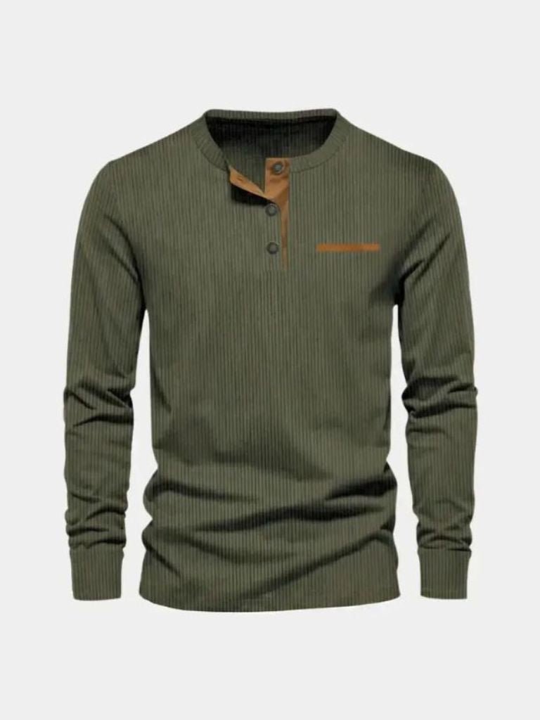 Corduroy Long Sleeve T-Shirt for Men