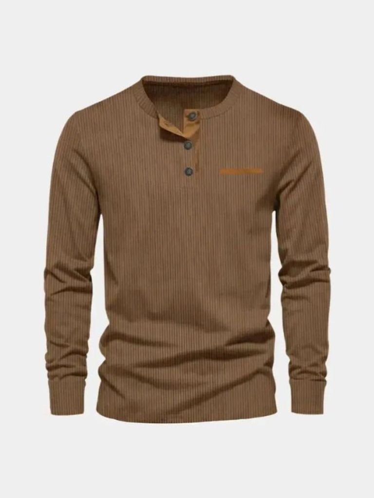 Corduroy Long Sleeve T-Shirt for Men