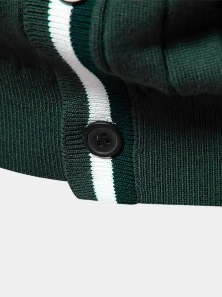 Cotton Button-Up Cardigan Sweater for Men