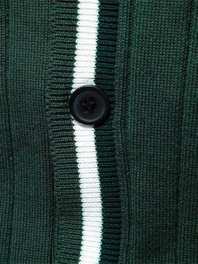 Cotton Button-Up Cardigan Sweater for Men