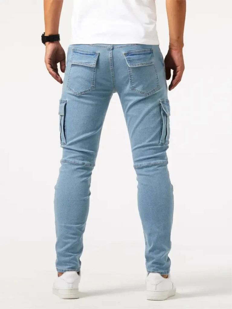 Denim Jeans Cargo Trousers for Men