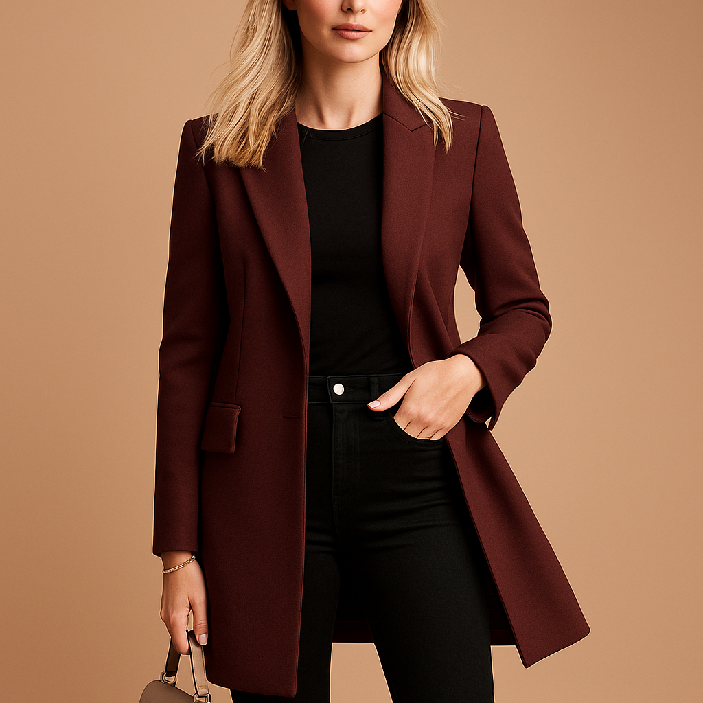 Double-breasted modern trench coat for women | Celeste